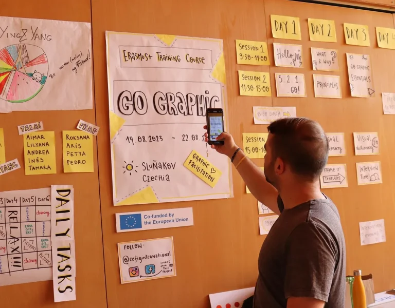 Fabio Meazza documenting the Go Graphic training course programme