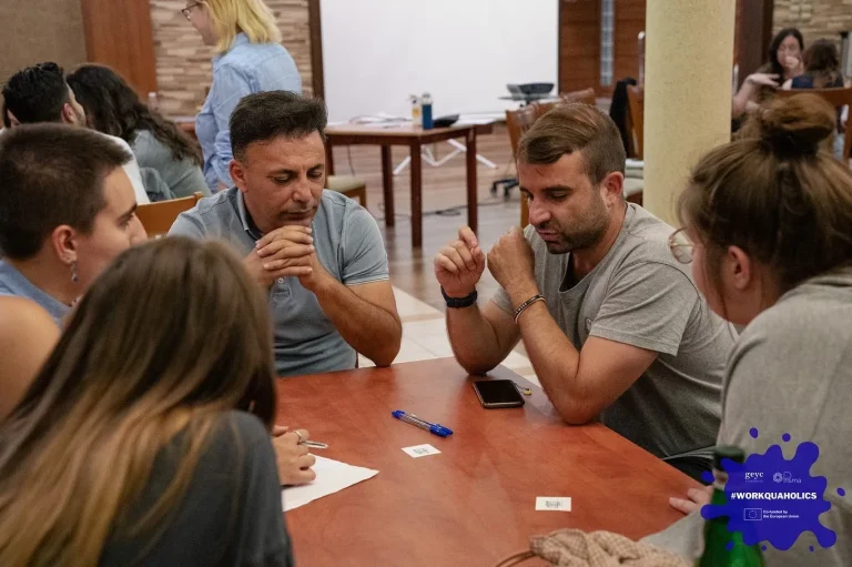 Fabio Meazza supporting a discussion during a small-group activity