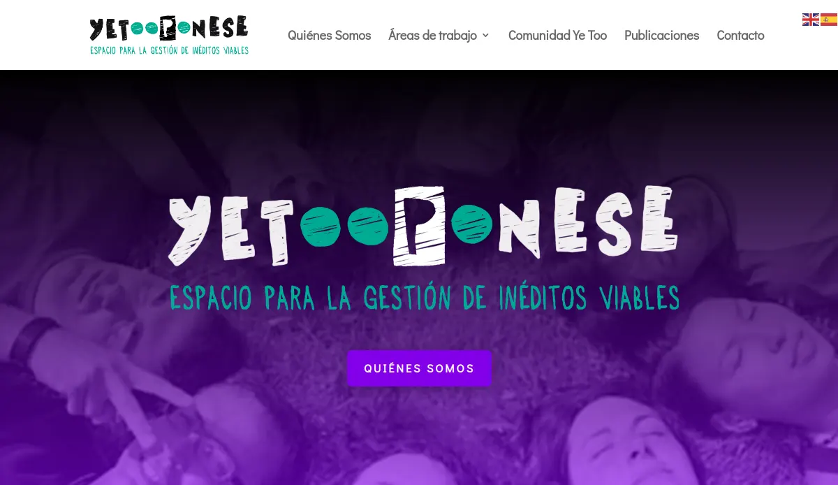 Homepage screenshot of Ye Too Ponese